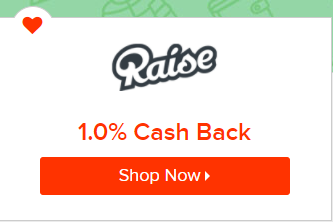 Double Online Credit Card Cashback with Ebates and Raise